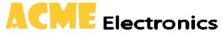 Acme electronics logo in different fonts